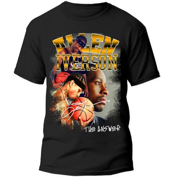 Playera Negra Hombre Allen Iverson Casual Urbano