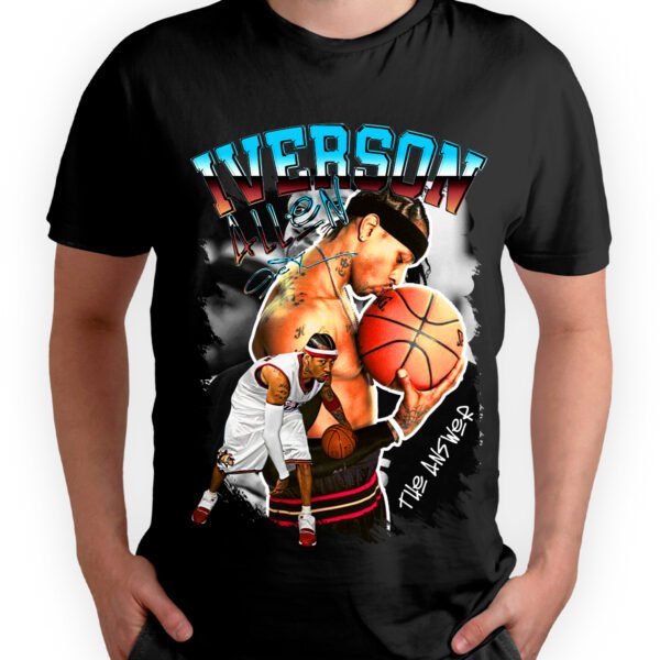 Iverson2 2 Playera Negra Hombre Allen Iverson Casual Urbano