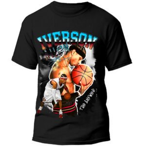 Iverson2 3 Playera Negra Hombre Allen Iverson Casual Urbano