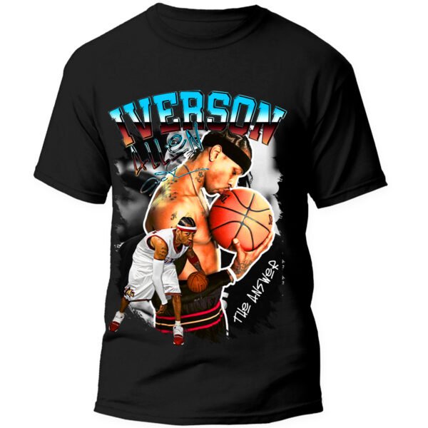 Iverson2 3 Playera Negra Hombre Allen Iverson Casual Urbano