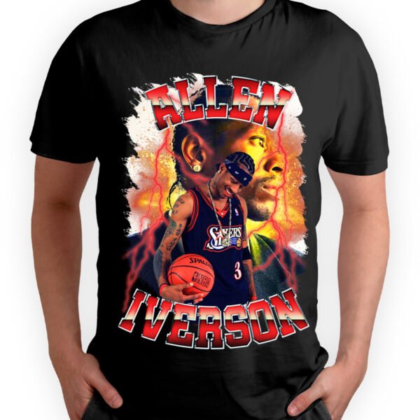 Playera Negra Hombre Allen Iverson Casual Urbano