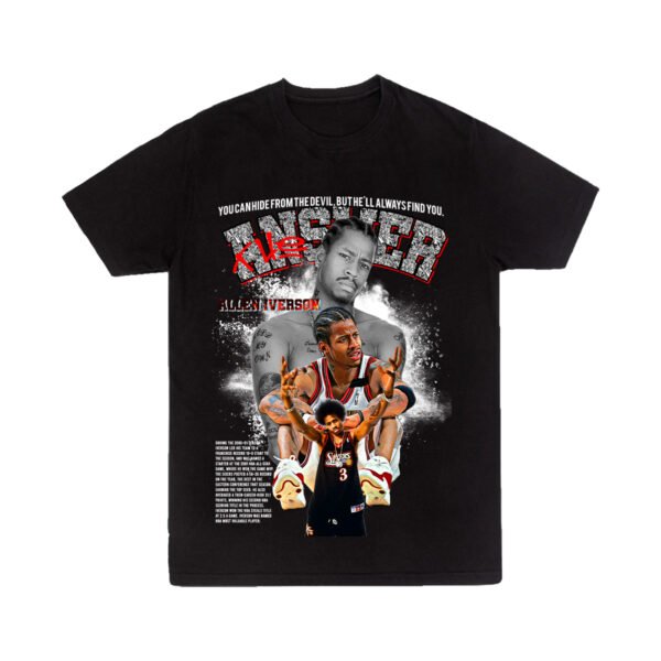 Iverson4 1 Playera Negra Hombre Allen Iverson Casual Urbano
