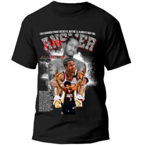 Iverson4 3 Playera Negra Hombre Allen Iverson Casual Urbano