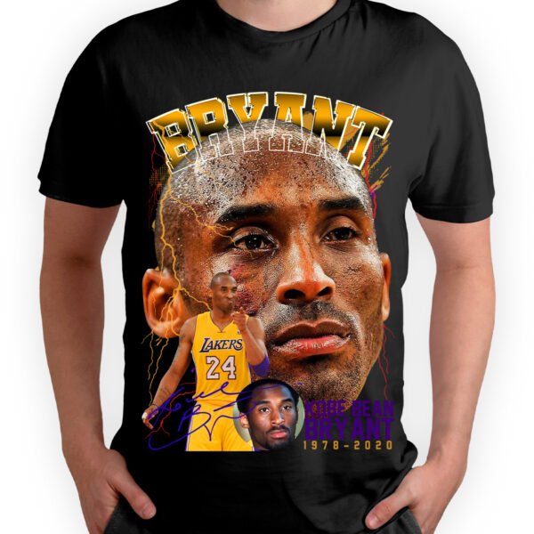 KB10 2 Playera Negra Hombre Kobe Bryant Casual Urbano