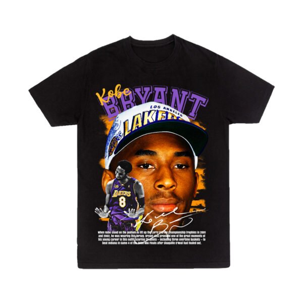 KB12 1 Playera Negra Hombre Kobe Bryant Casual Urbano