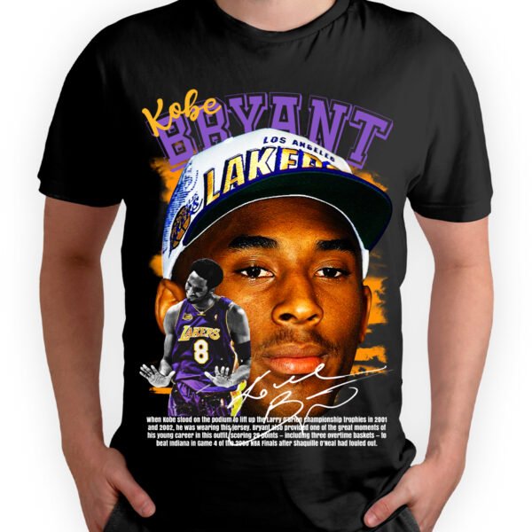 KB12 2 Playera Negra Hombre Kobe Bryant Casual Urbano