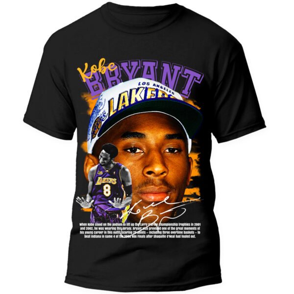 KB12 3 Playera Negra Hombre Kobe Bryant Casual Urbano