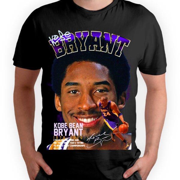 KB16 2 Playera Negra Hombre Kobe Bryant Casual Urbano