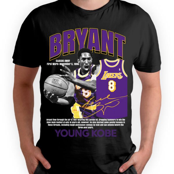 KB17 2 Playera Negra Hombre Kobe Bryant Casual Urbano