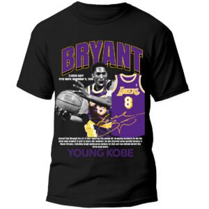 KB17 3 Playera Negra Hombre Kobe Bryant Casual Urbano