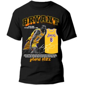 KB18 1 Playera Negra Hombre Kobe Bryant Casual Urbano