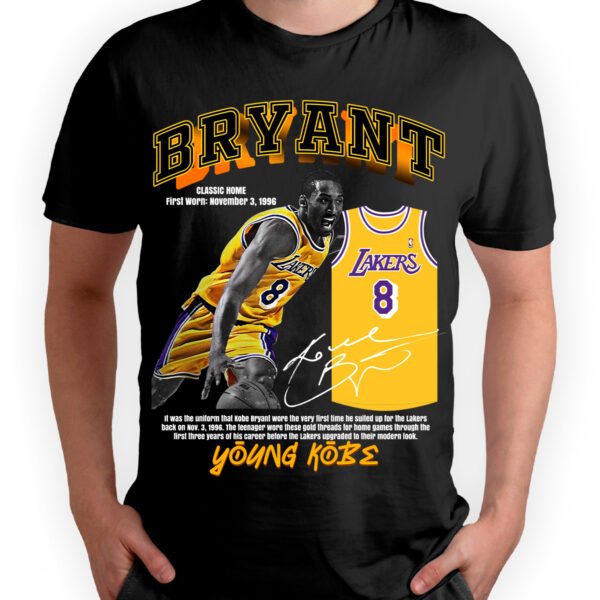 KB18 2 Playera Negra Hombre Kobe Bryant Casual Urbano
