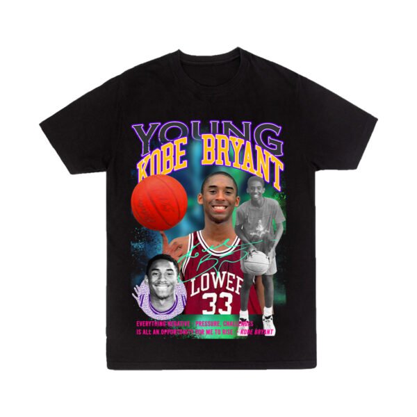 KB4 1 Playera Negra Hombre Kobe Bryant Casual Urbano