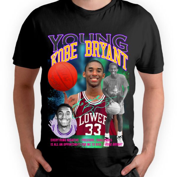 KB4 2 Playera Negra Hombre Kobe Bryant Casual Urbano