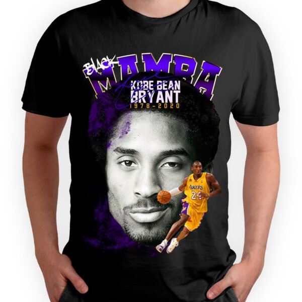 Playera Negra Hombre Kobe Bryant Casual Urbano