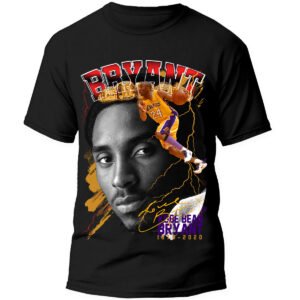 KB9 1 Playera Negra Hombre Kobe Bryant Casual Urbano