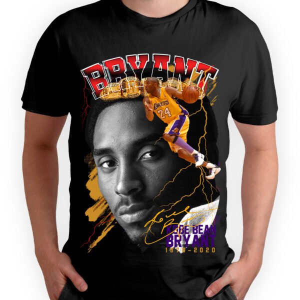 KB9 2 Playera Negra Hombre Kobe Bryant Casual Urbano