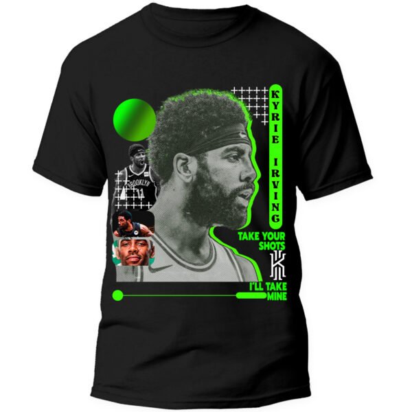 KI 1 Playera Negra Hombre Kyrie Irving Casual Urbano