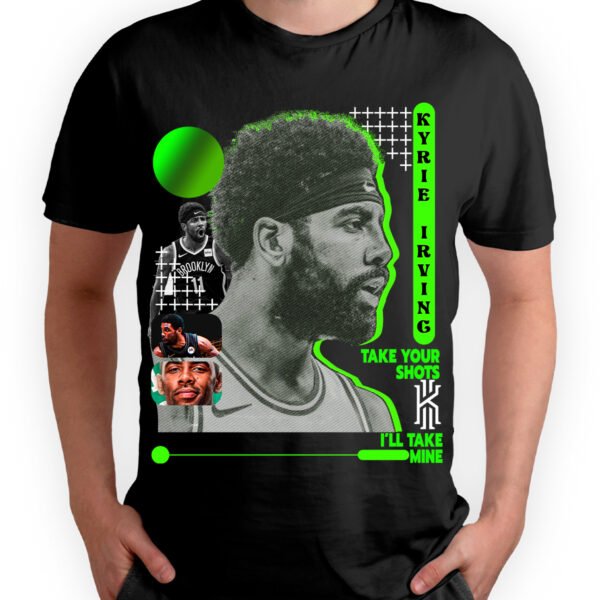 KI 2 Playera Negra Hombre Kyrie Irving Casual Urbano