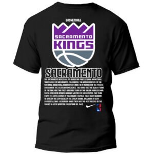 Playera Negra Hombre Sacramento Kings Casual Urbano
