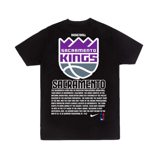 Playera Negra Hombre Sacramento Kings Casual Urbano