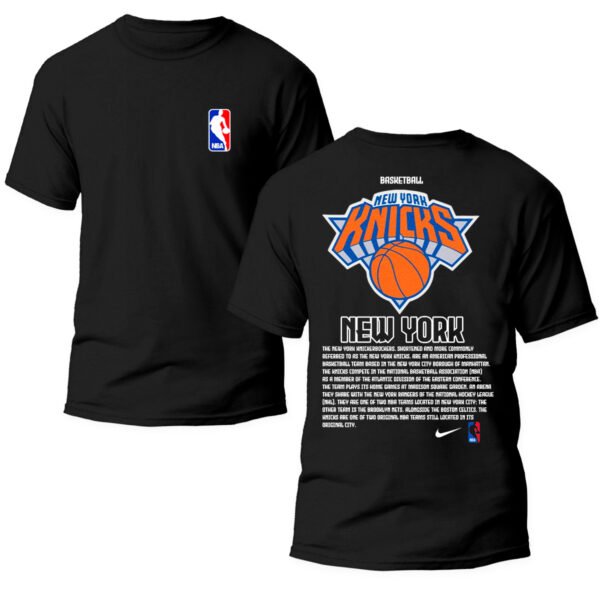 Playera Negra Hombre New York Knicks Casual Urbano