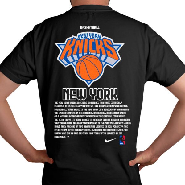 Playera Negra Hombre New York Knicks Casual Urbano