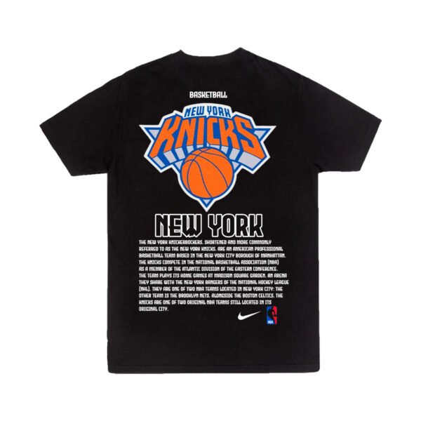 Playera Negra Hombre New York Knicks Casual Urbano