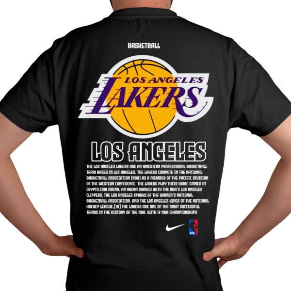 Lakers Espalda Modelo Playera Negra Hombre Los Angeles Lakers Casual Urbano