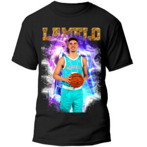 Lamelo 1 Playera Negra Hombre LaMelo Ball Casual Urbano