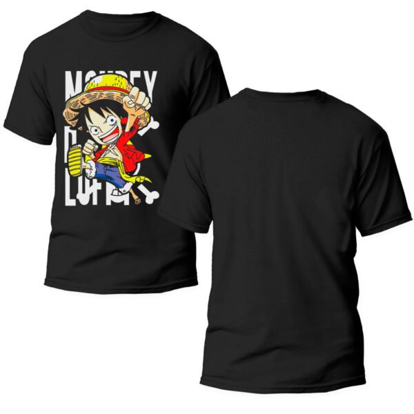 Playera Anime Negra Hombre One Piece Casual Urbano