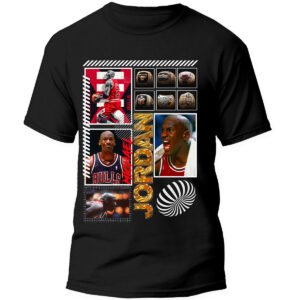 MJ 1 Playera Negra Hombre Michael Jordan Casual Urbano