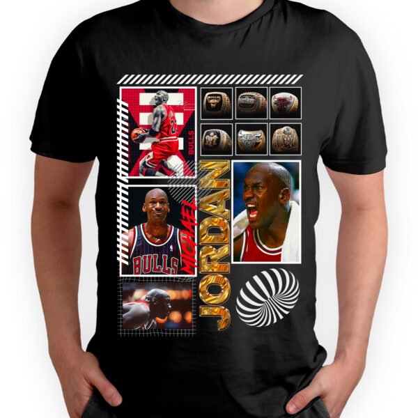 MJ 2 Playera Negra Hombre Michael Jordan Casual Urbano