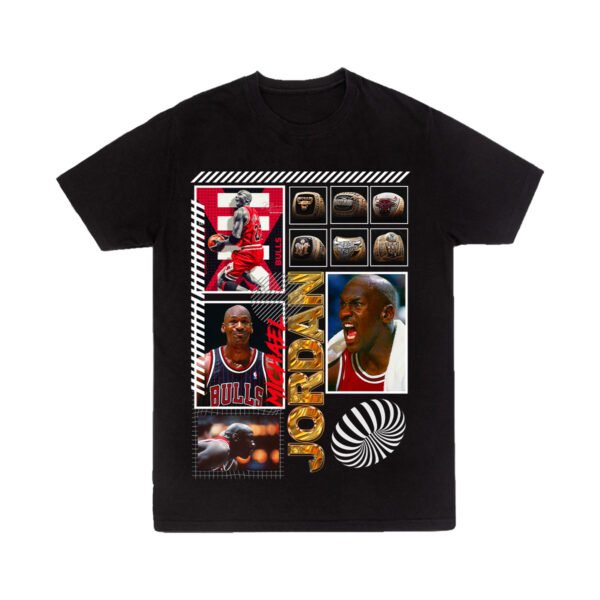 MJ 3 Playera Negra Hombre Michael Jordan Casual Urbano