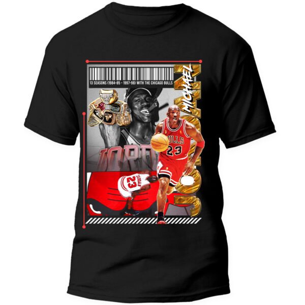 Playera Negra Hombre Michael Jordan Casual Urbano