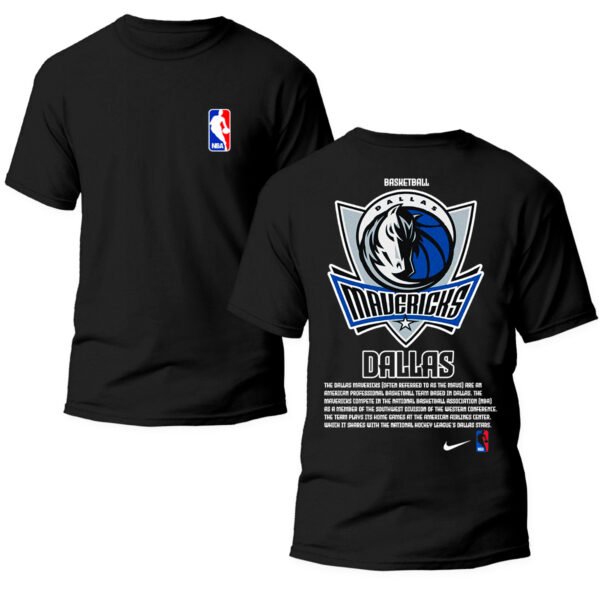 Playera Negra Hombre Dallas Mavericks Casual Urbano