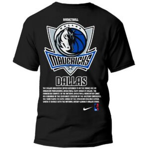 Playera Negra Hombre Dallas Mavericks Casual Urbano