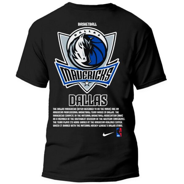 Playera Negra Hombre Dallas Mavericks Casual Urbano