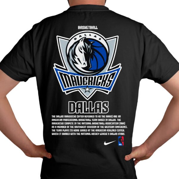 Playera Negra Hombre Dallas Mavericks Casual Urbano