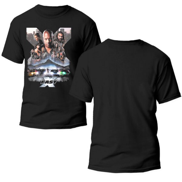 Playera Negra Hombre Rápidos y Furiosos Casual Urbano
