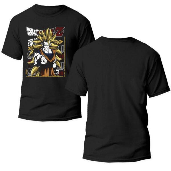 Playera Anime Negra Hombre Dragon Ball Z Casual Urbano