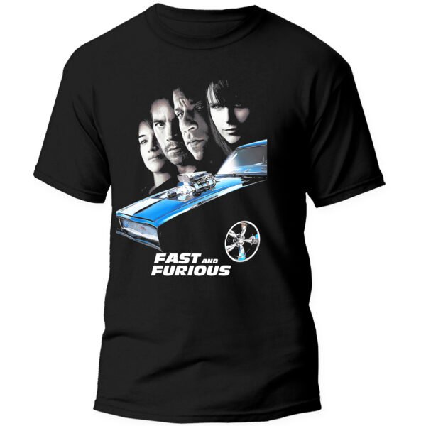 Playera Negra Hombre Rápidos y Furiosos Casual Urbano