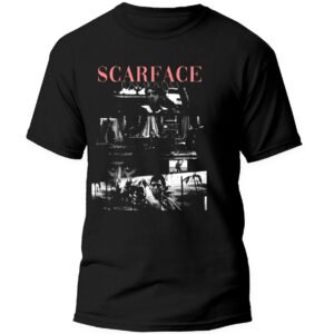 Playera Negra Hombre Scarface Casual Urbano