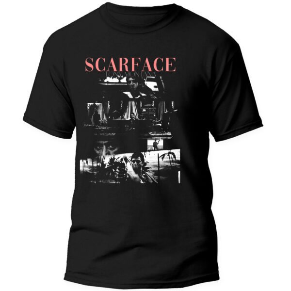 Playera Negra Hombre Scarface Casual Urbano