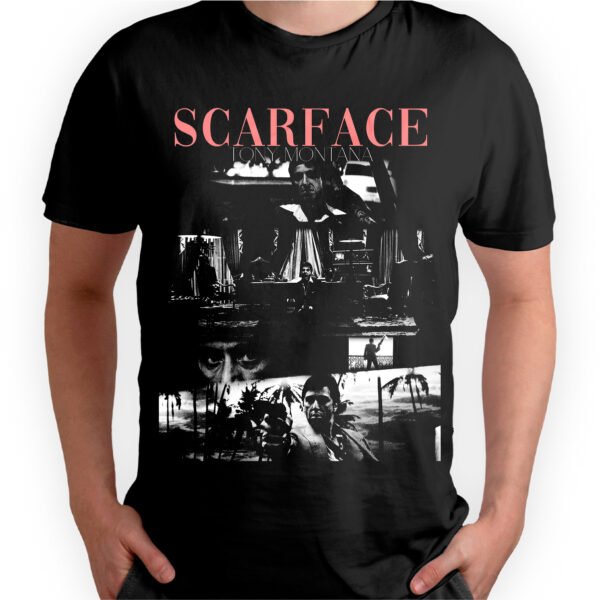 Playera Negra Hombre Scarface Casual Urbano