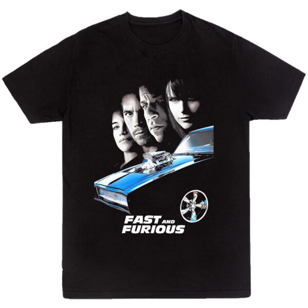 Playera Negra Hombre Rápidos y Furiosos Casual Urbano