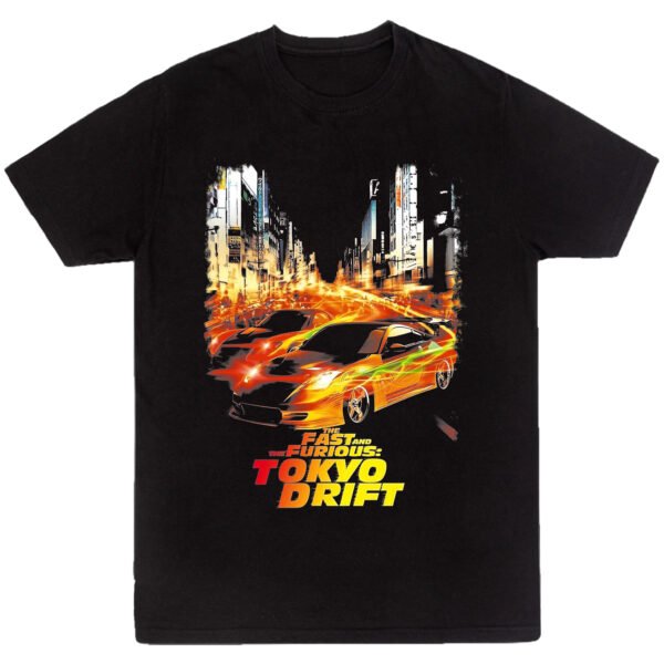 Playera Negra Hombre Rápidos y Furiosos Casual Urbano