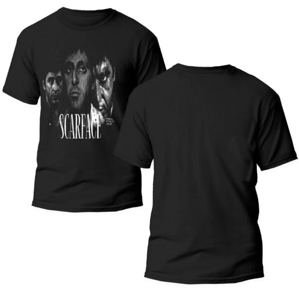 Playera Negra Hombre Scarface Casual Urbano