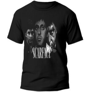Playera Negra Hombre Scarface Casual Urbano