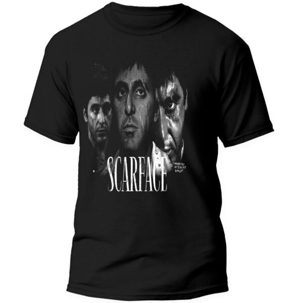 Playera Negra Hombre Scarface Casual Urbano